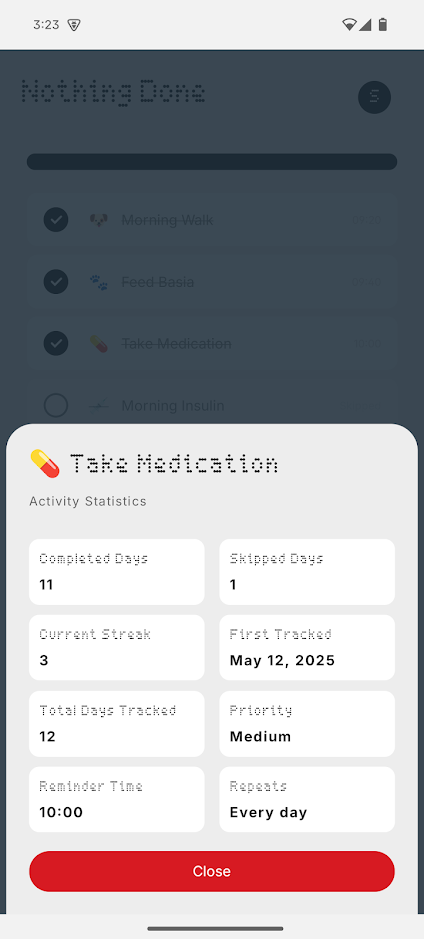 Nothing Done App Screenshot 05